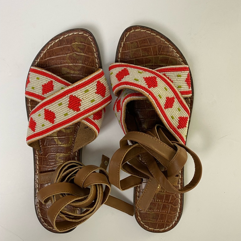 San Edelman wrap around sandals